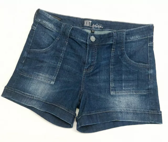 Kut From The Kloth Blue Denim Pork Chop Casual Jean Shorts Size 10