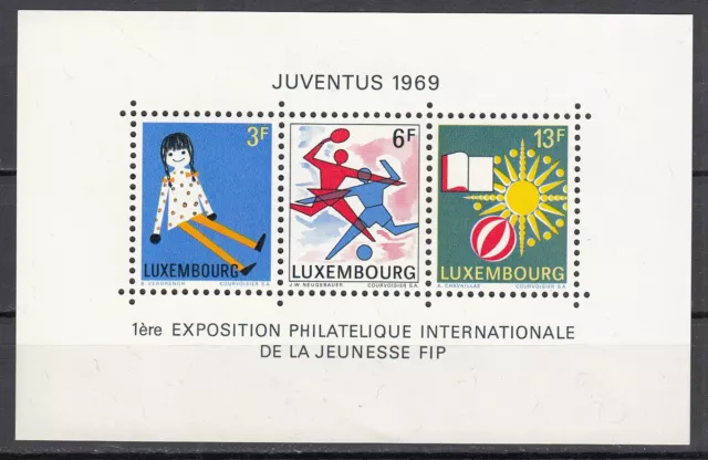 Luxemburg Block 8 postfrisch, Briefmarkenausstellung Juventus 1969 in Luxemburg