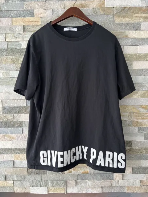 givenchy Paris Script T Shirt Graphic Size Large Mens