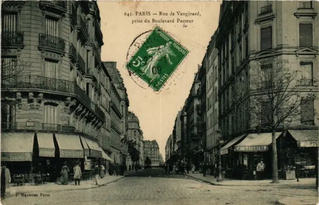 CPA PARIS 15e Rue de Vaugirard. Prise du Bd Pasteur P. Marmuse (479959)