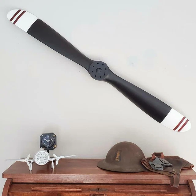 Replica WWI Black Wood Wooden Airplane Aircraft Propeller 47" Red Stripes Tips Replica WWI Black Wood Wooden Airplane Aircraft Propeller 47" Red Stripes Tips
