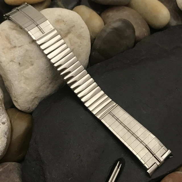 rare Stainless Steel JB Champion 19mm mcm 1960s nos Vintage Watch Band