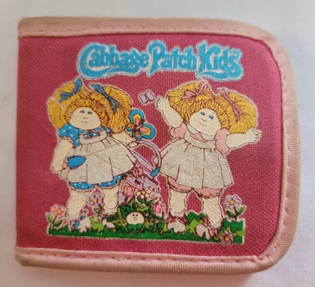Vintage 1983 Cabbage Patch Kids Wallet Pink CPK 80s Original Appalachian Artwork