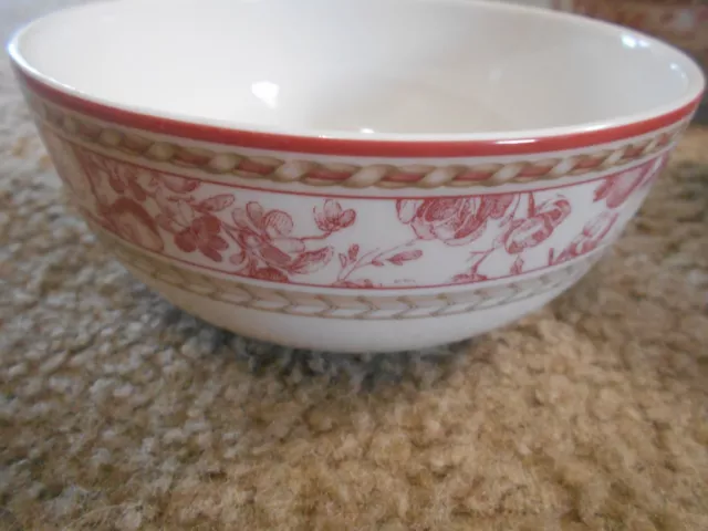 Royal Doulton Studio PROVENCE 5- Soup or Cereal Bowls ROUGE Red Pink VGC 2