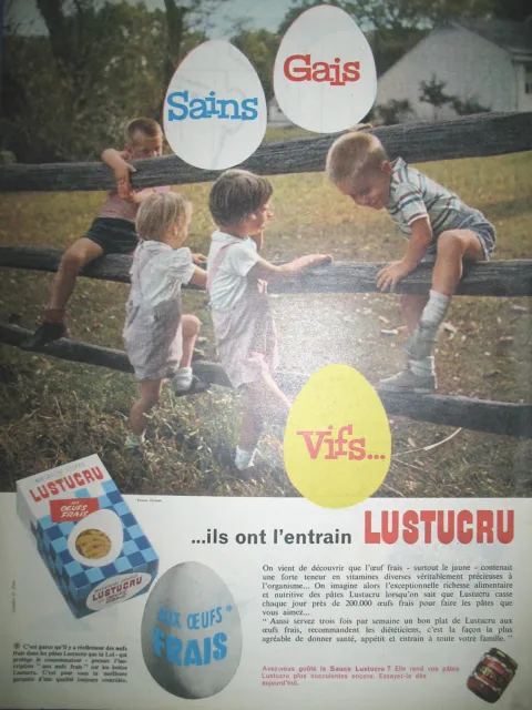 Publicite De Presse Lustucru Pates Aux Oeufs Frais French Ad 1964
