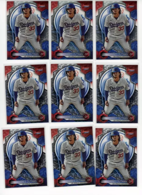 2023 Bowmans Best James Outman Rookie Lot Refract (3x) Base (6x) RC Dodgers