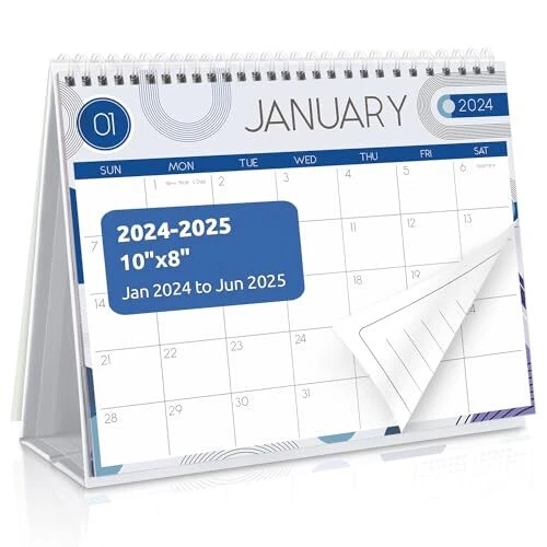 DESK CALENDAR 20242025, Jan. 2025 to Jun. 2025, 2025 Small Desktop
