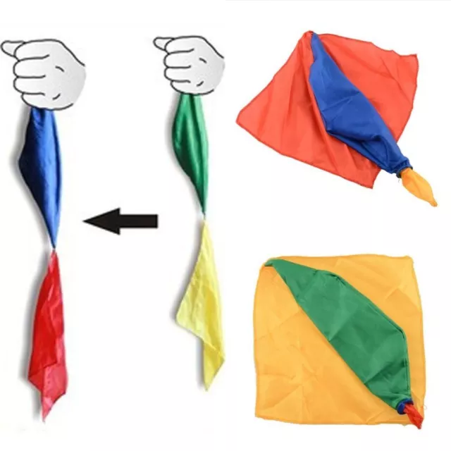 5pcs Cloth Magic Props Close-up Magic Change Color Silk Scarf  Magic