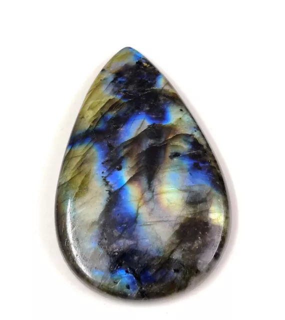 Natural Lovely Blue Fire Labradorite Pear Gemstone For Jewelry Making 113 Cts