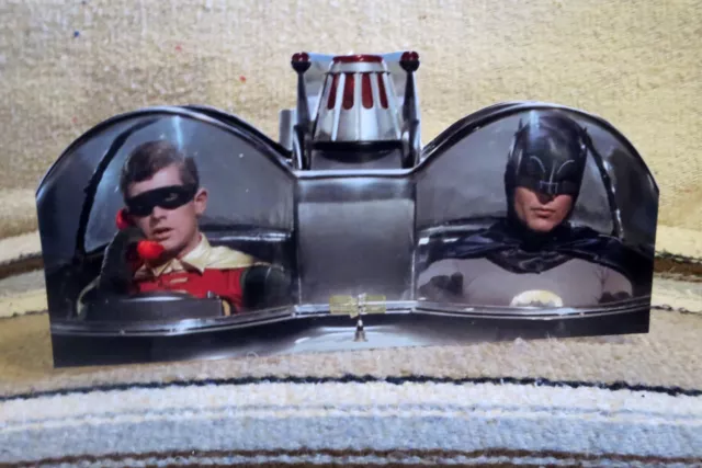 Batman & Robin W- Batmobile 60's TV Show Figure Tabletop Display Standee 11"