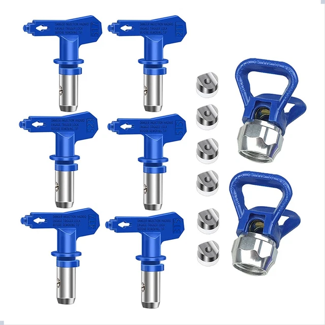 Paint Spray Nozzle Reverse Spray Tips Nozzle Guards Steel 6 Models Airless