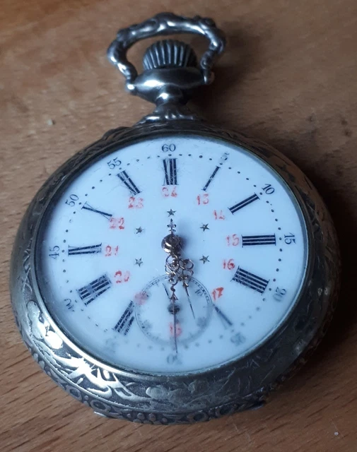 Montre à Gousset Ancienne Victor Petiteau Besançon En Argent - Axe Balancier Cassé, Années 1900
