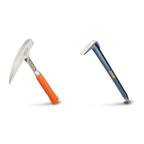 Rock Pick - 22 oz Geological Hammer with Pointed Tip & Shock Reduction Grip -