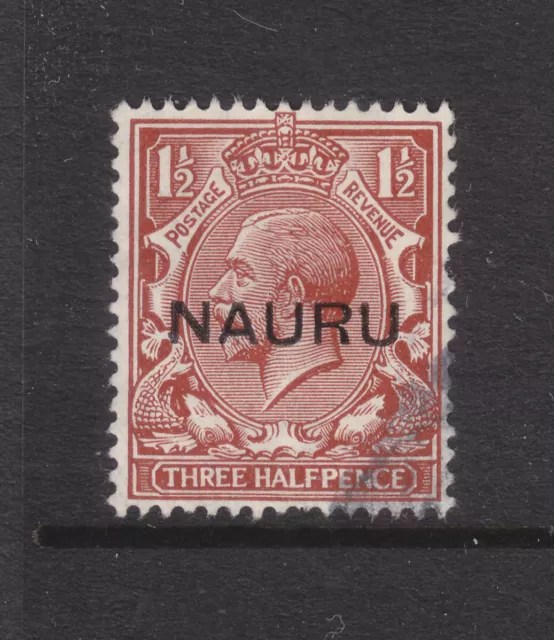 NAURU: 1 1/2d BROWN KGVI WITH 13.5mm OVERPRINT, SG15 V.F.USED AND SCARCE!!!