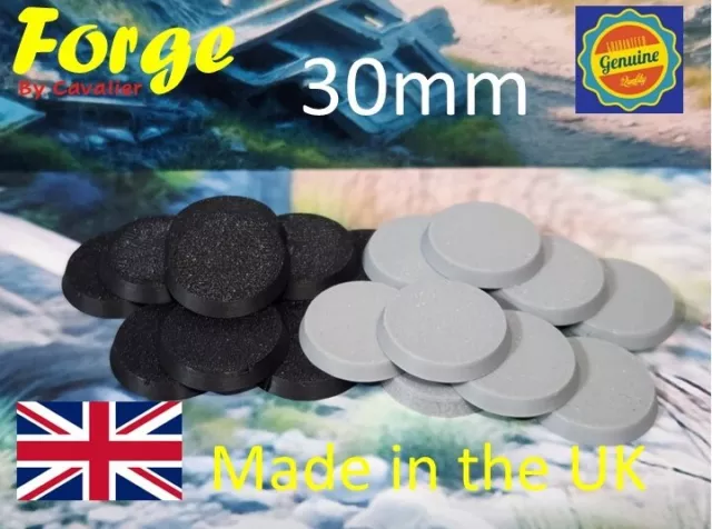 30mm Round Wargaming Bases Durable Plastic for War Gaming Tabletop Games