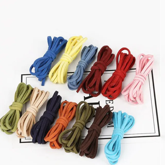 10Yards Flat Faux Suede Leather Cord Velvet Jewellery String Thread DIY Crafts