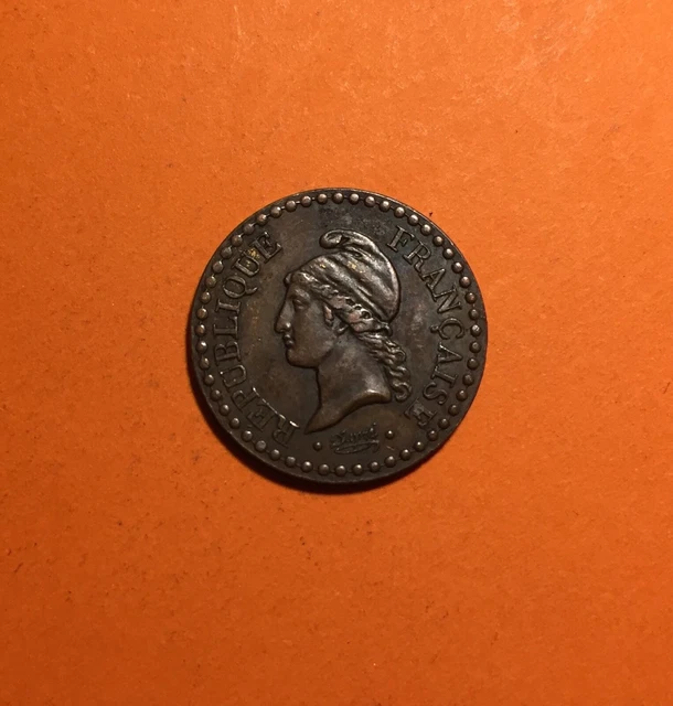 Un Centime Dupre 1849 A Paris France Monnaie En Bronze.
