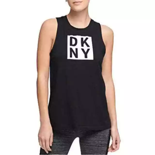 DKNY WOMENS ACTIVEWEAR Sport Logo Tank Top,Begonia/White,Medium $33.60 -  PicClick