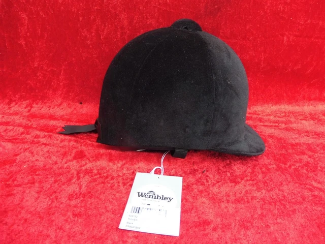Schöner Reithelm__Wembley__Größe 52 ( 6 3/8 )__Schwarz__Samt__Neu__!