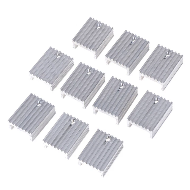 10pcs Aluminium Heat Sink Transistor Radiator for TO220 Triode 20*15*10MM`