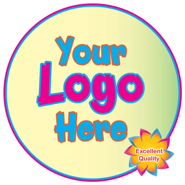 Personalised Round Printed Stickers Custom Logo Labels Business Shipping Glossy