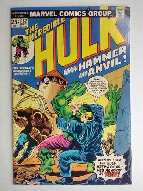 Marvel Comics The Incredible Hulk #182 2nd Appear. Wolverine, 1st Hammer & Anvil