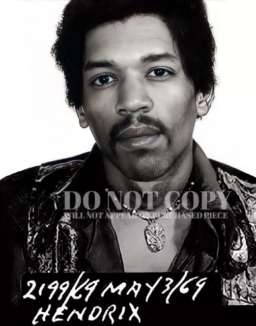 Jimi Hendrix Mugshot Photograph 11 X 14 - Rare 1969 Toronto Mug Shot - Poster