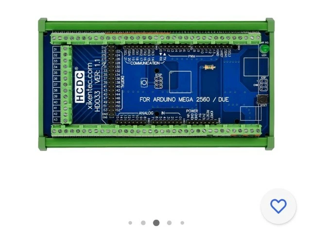 DIN RAIL MOUNT Pinout Breakout Terminal Block Module for Arduino MEGA ...