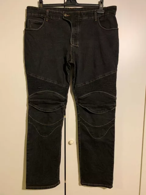 Pantaloni jeans da moto di colore grigio-nero (uomo)