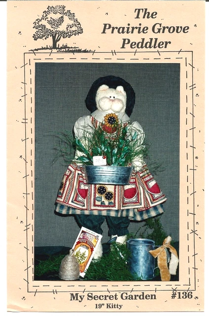 Muñeca gatita de 19" Prairie Grove patrón de escultura suave