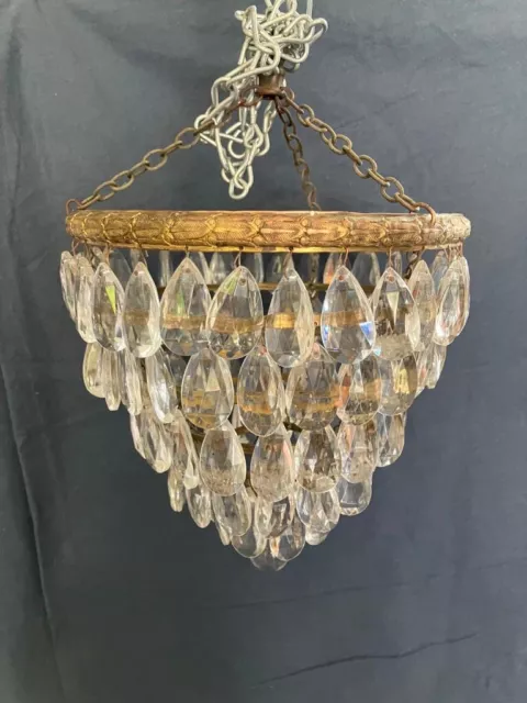 Antique Retro Crystal Tear Drop Glass chandelier