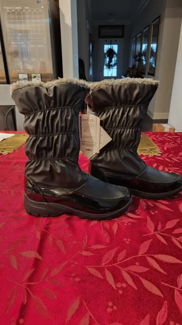 Totes "Rachel" Womens Black Snow Boots Size 7M. NWT 3