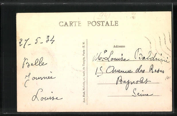 CPA Le Perreux, Les Bords de la Marne, L´ Ile des Loups 1934 2