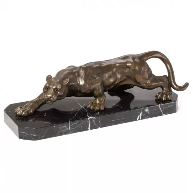 Bronze sculpture, panther, lion, leopard, bronze figure, bronze sculpture