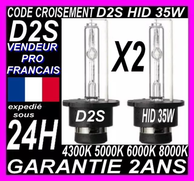 2 Ampoules Xenon D2S 35W 55W Hid Lampe Feu Pour Phare En 4300K 5000K 6000K 8000K