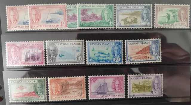 Cayman Islands 1950 George Vi Sg135-146 Set To 5/- Mounted Mint