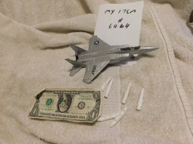 Ertl Plane Fighter USAF Jet Model F15 Metal Cast 7” Rare ERTL Vintage