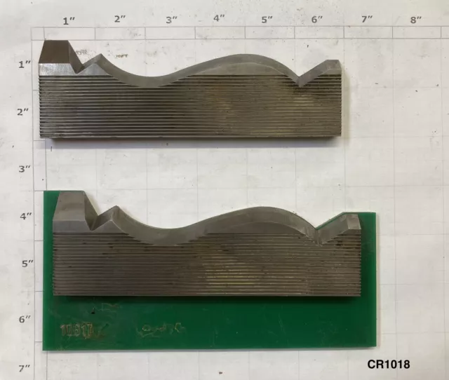 5/16 Corrugated High Speed Steel Molding Knives - Crown Molding Profile -