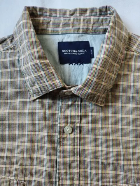 SCOTCH & SODA Mens Checked Plaid Long Sleeve Shirt - Large *L* VGC