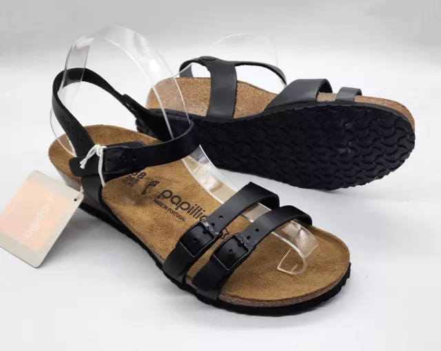 Papillio by Birkenstock LANA Leather Black 38 Narrow BNIB 1009823 *marked* #560