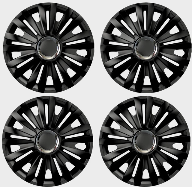FULL SET OF 4 x 16'' INCH Wheel trims Hub caps for Vauxhall 16 BLACK RYL