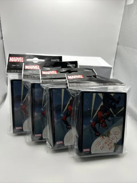 Marvel DEADPOOL Deck Protector Matte Sleeves 4 Packs of 65 Ultra Pro