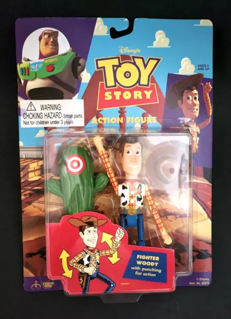 1995 Toy Story Fighter Woody Action Figure Thinkway Toys Disney Pixar Vintage