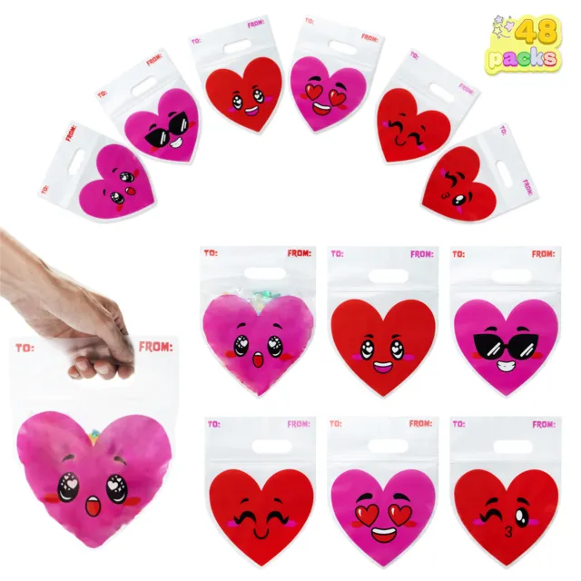 Syncfun Valentine's Day Gift Bag Candy Treat Bags with Heart Goodie Bag