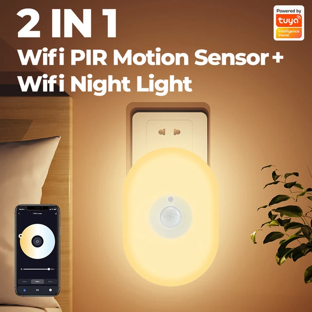 WIFI TUYA SMART LED Night Light Motion Sensor Lamp Voice Control (US) £