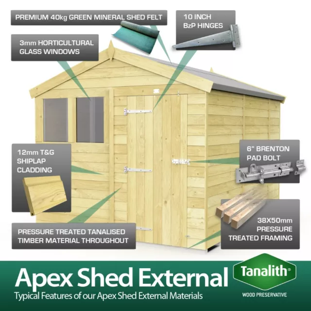 Total Sheds Apex Security Shed Pressure Treated Double Doors Fast & Free Del 2