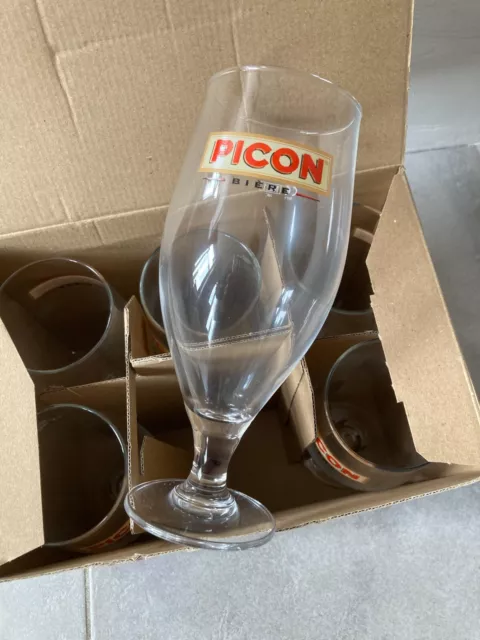 6 verres 50 cl PICON BIERE Neuf en boite