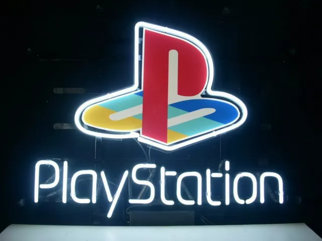 PlayStation Video Game Zone 17"x14" Neon Lamp Light Sign Bar Wall Decor Glass