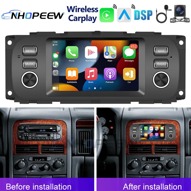 Android Stereo Radio GPS Carplay for Dodge Jeep Grand Cherokee Wrangler Chrysler