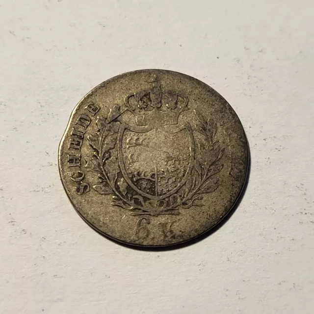 Deutschland - Württemberg - 6 Kreuzer - 1828 - Silber - Gut